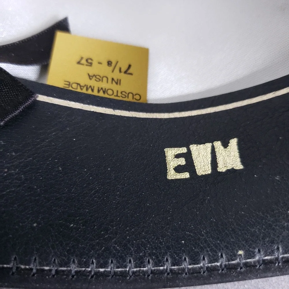 Beaver Hats Hat Brim Band Genuine Fur Felt 7 1/8 Gray Men 5X USA Made